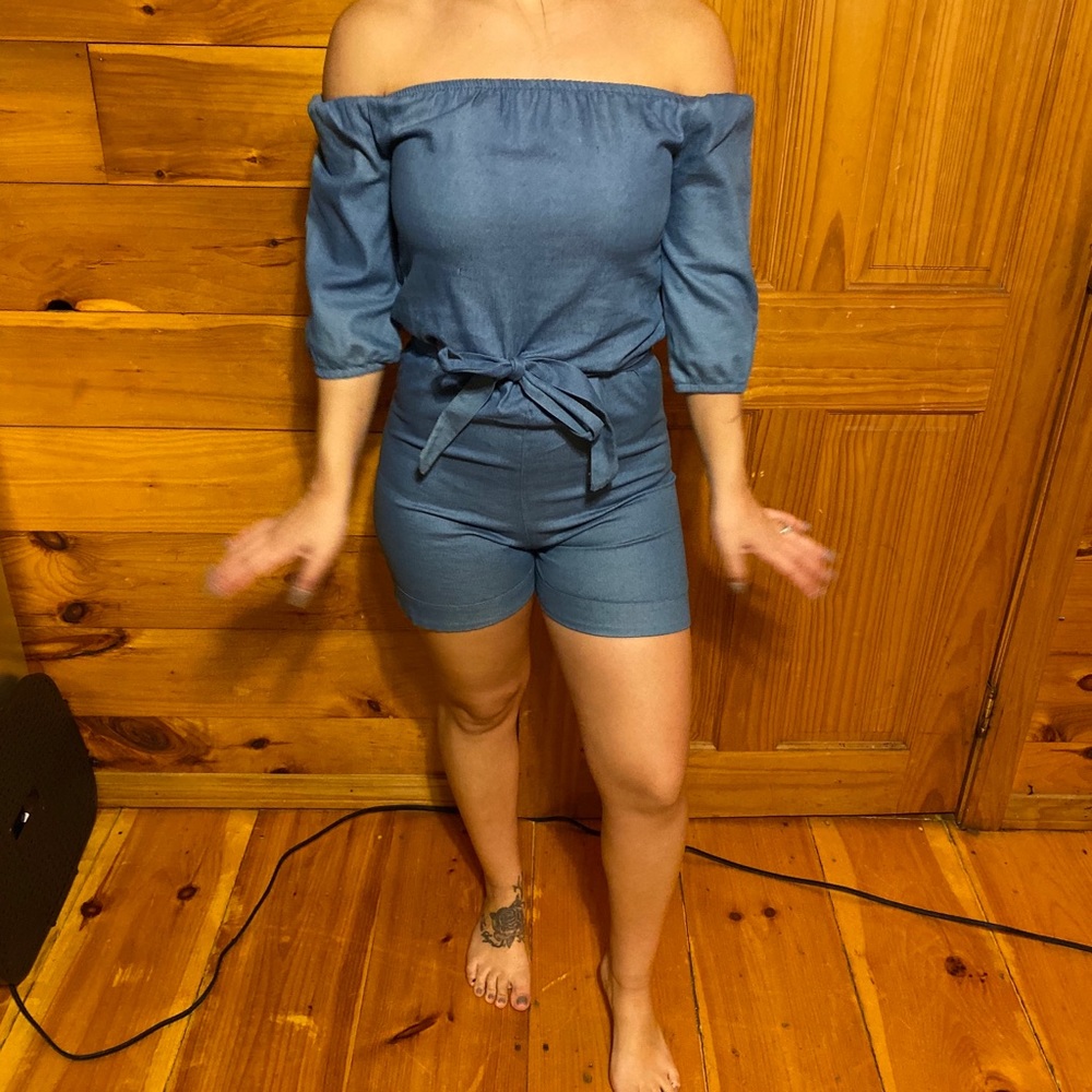 Jean romper from Thailand!